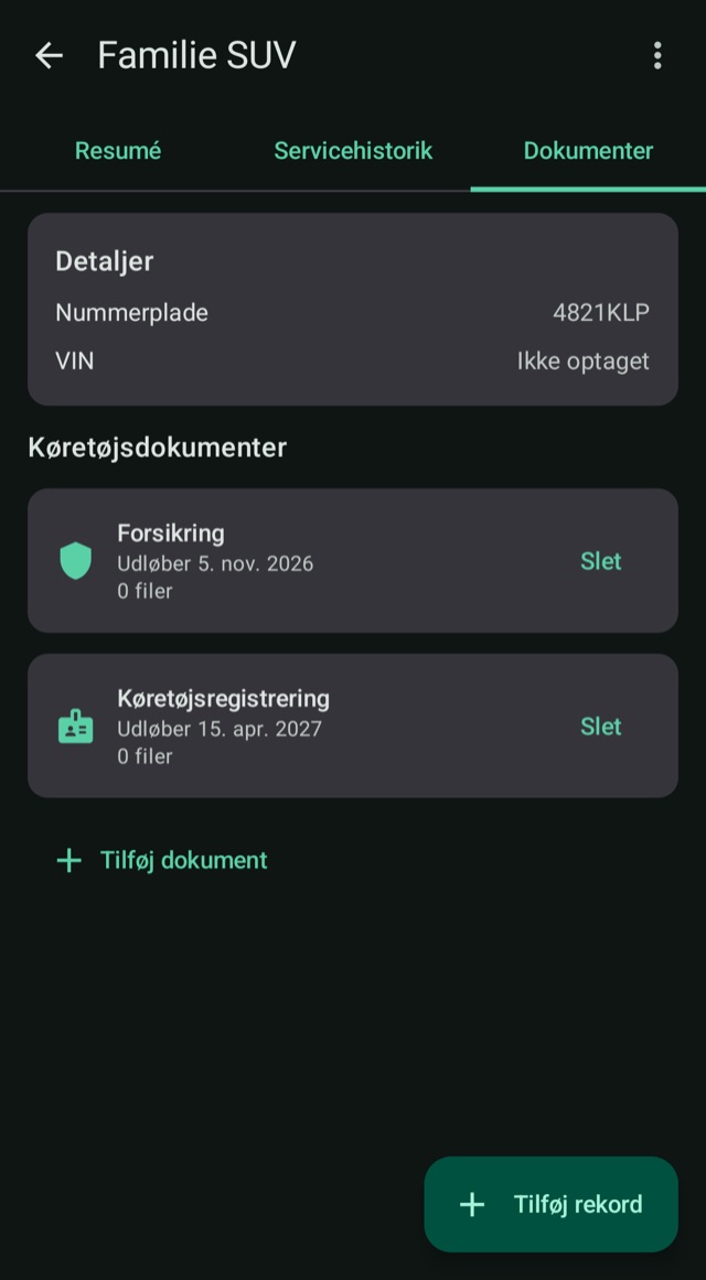 Forsikring og dokumenter,
ingen overraskende udløbsdatoer