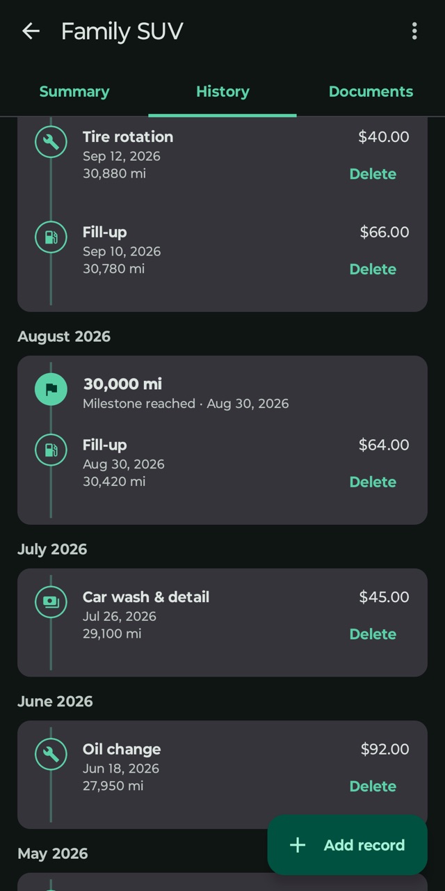 Your vehicle's story,
mile by mile