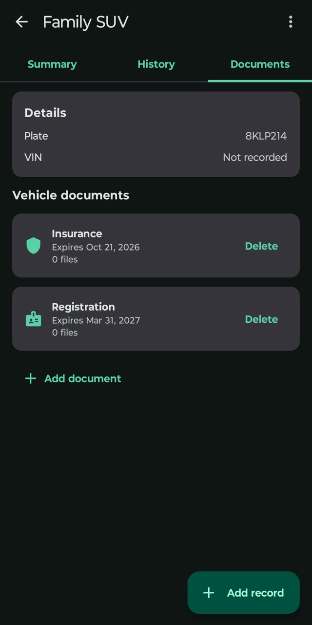 Insurance and papers,
no surprise expiries