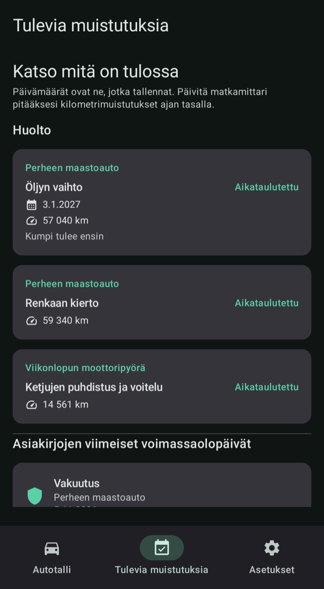 Huolto ja päivitykset,
aina ajallaan