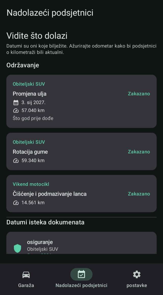 Održavanje i obnove,
uvijek na vrijeme