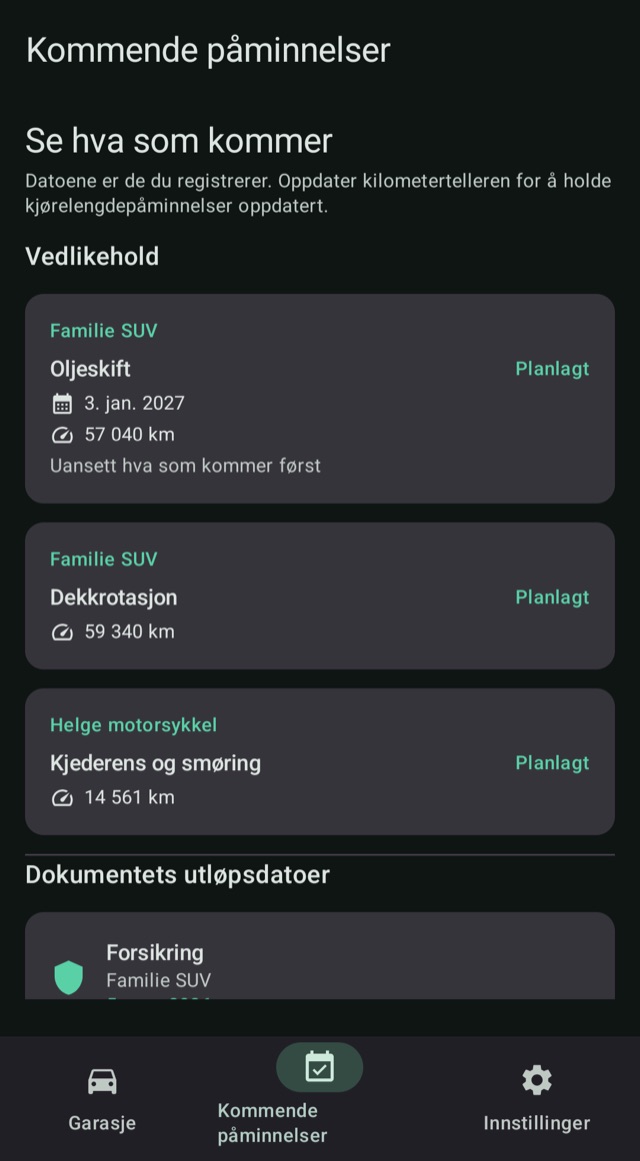 Vedlikehold og fornyelser,
alltid i tide