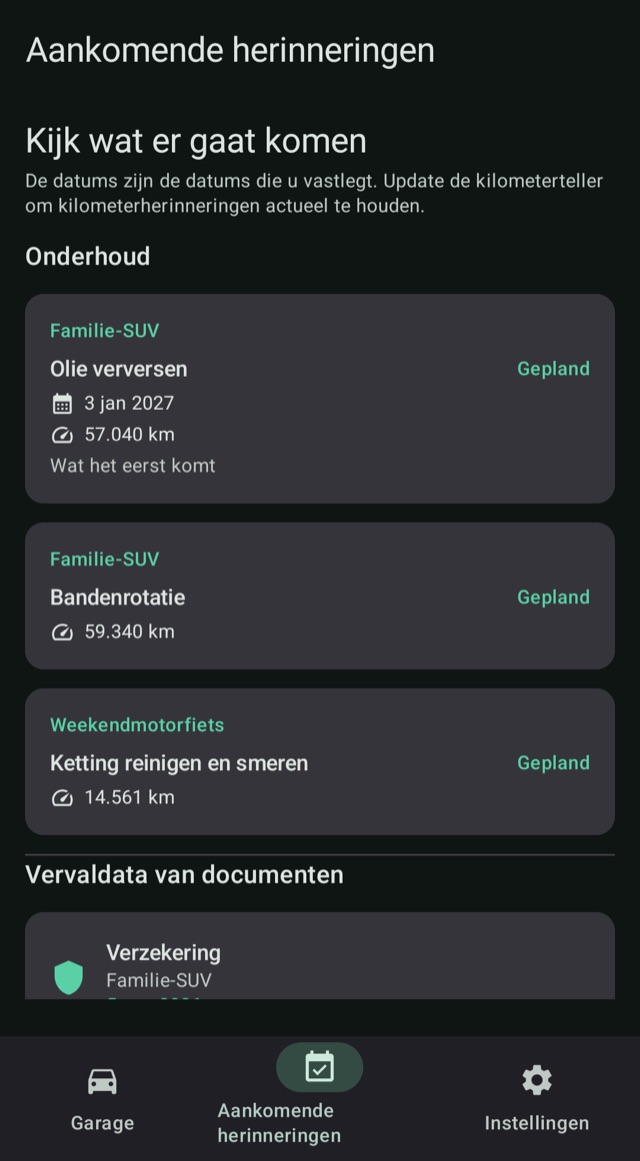 Onderhoud en verlengingen,
altijd op tijd
