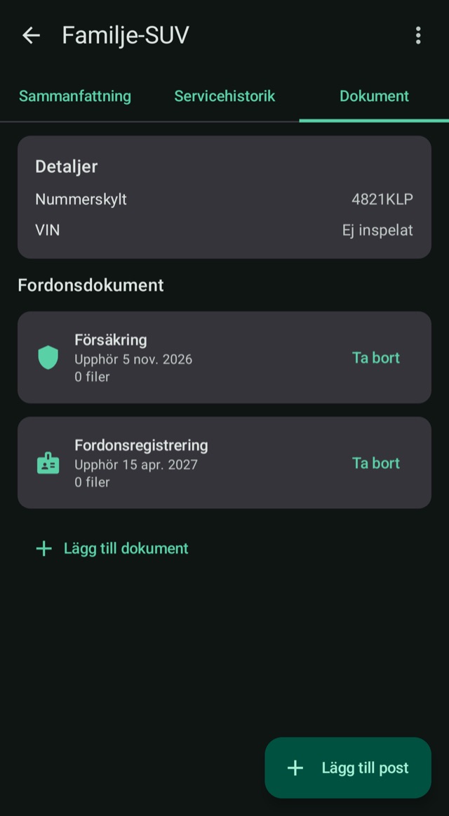Försäkringar och dokument,
inga överraskande utgångsdatum