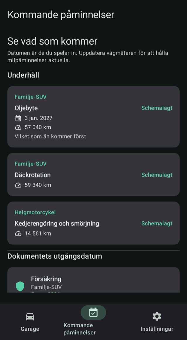 Underhåll och förnyelser,
alltid i tid