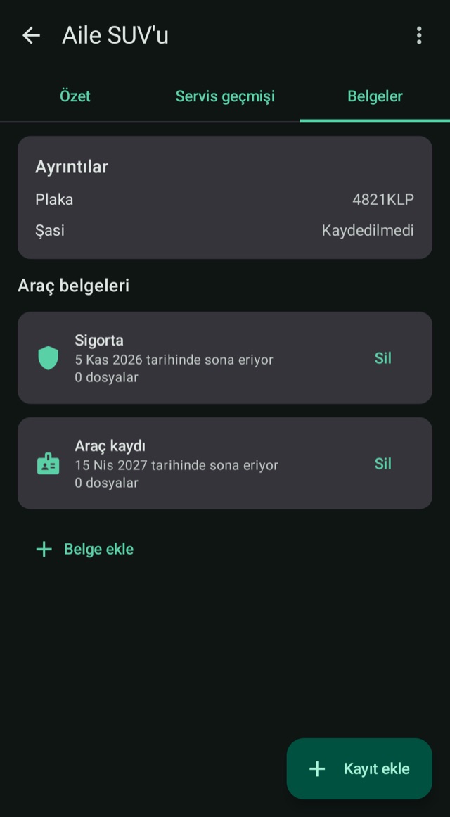 Sigorta ve belgeler
son tarihleri kaçırmayın
