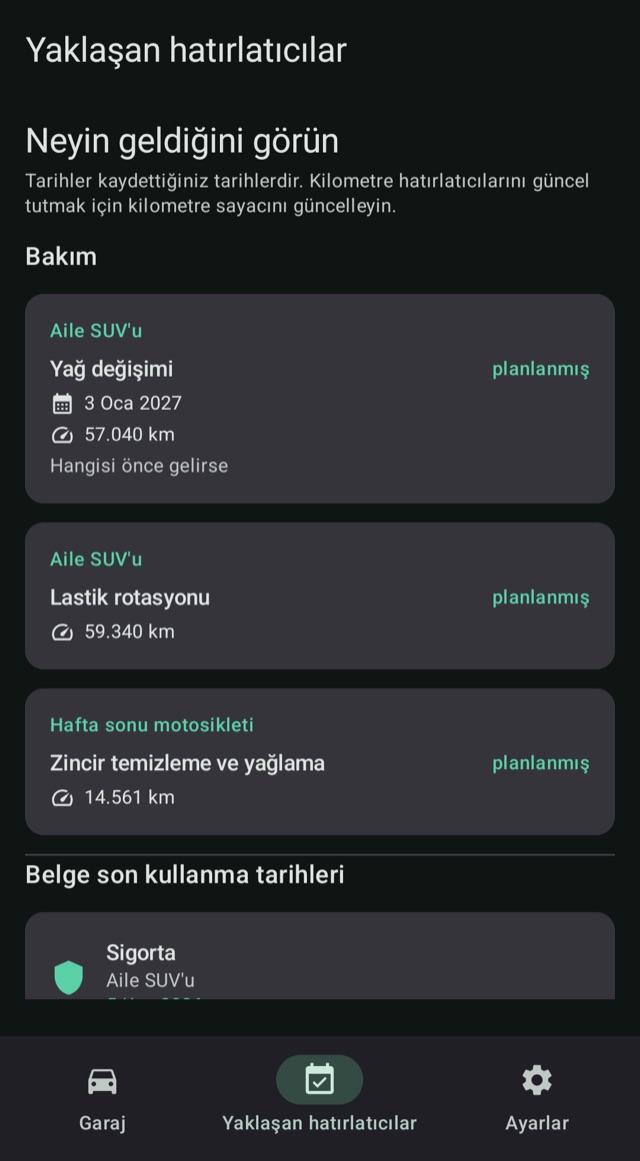Bakım ve yenilemeler
her zaman vaktinde